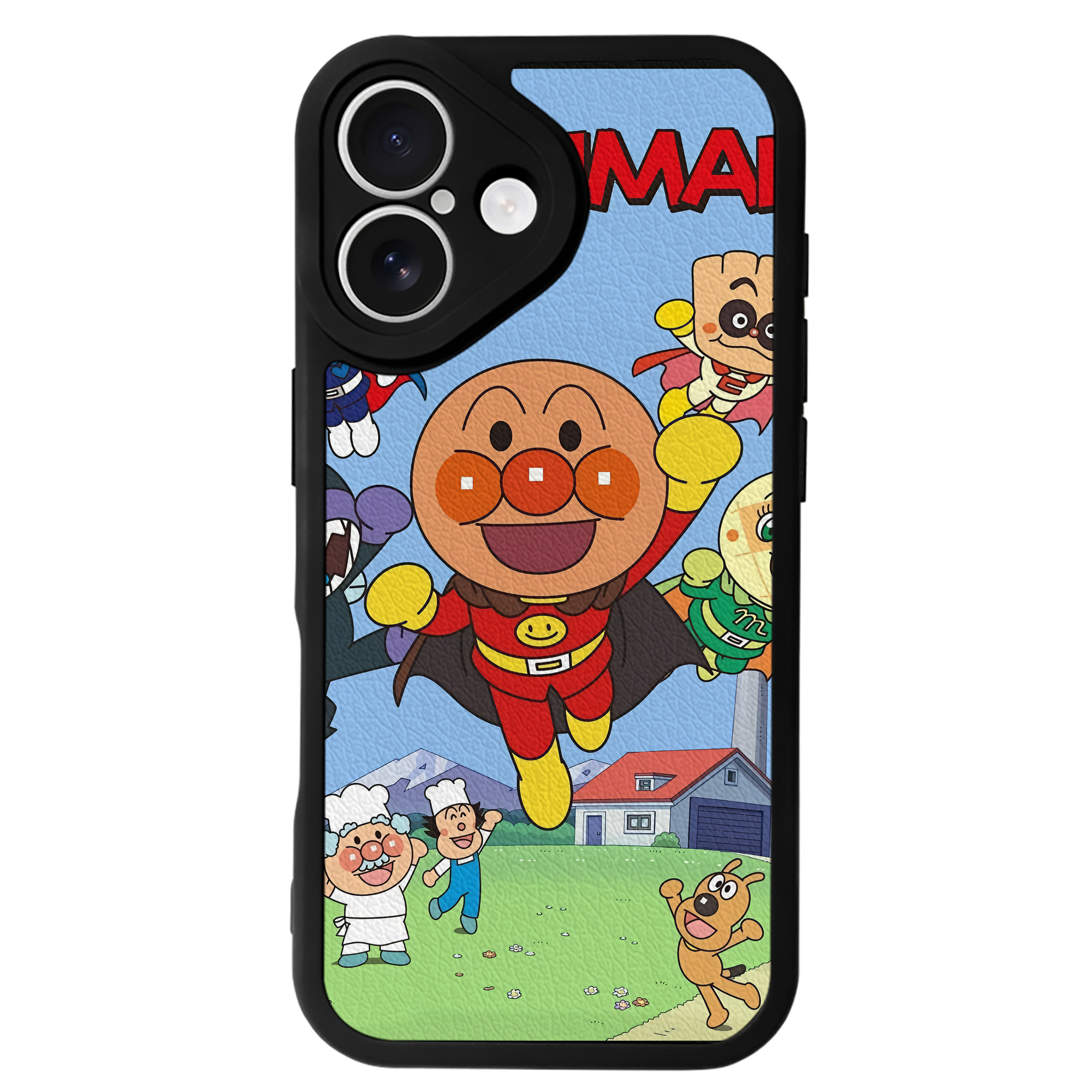 （画像用） アンパンマン Anpanman 【iPhone 16シリーズ対応】シリコンスマホケース（レザー調） 材質：シリコン